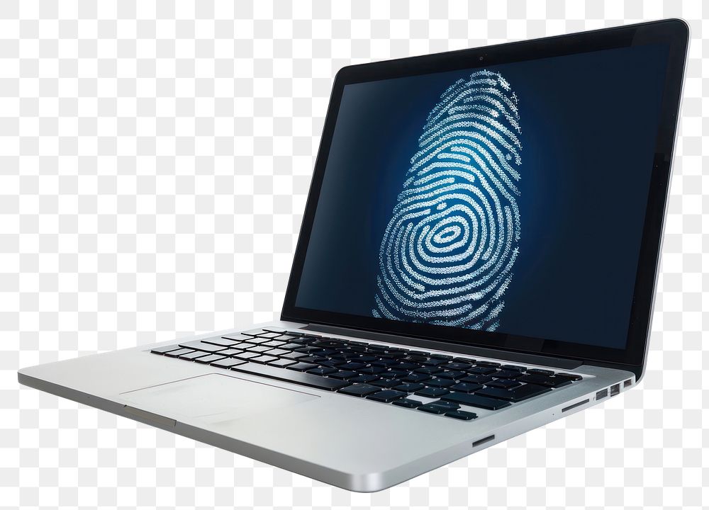 PNG Laptop fingerprint cyber security electronics computer hardware.