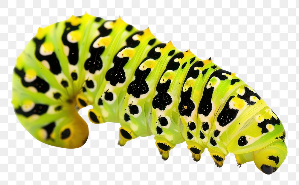 PNG Swallow tail butterfly caterpillar animal insect white background.