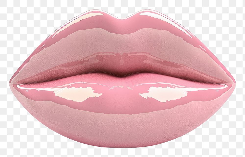 PNG Pink mouth lipstick white background cosmetics