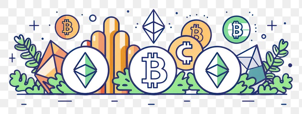 PNG Cryptocurrency flat illustration art illustrated dynamite.