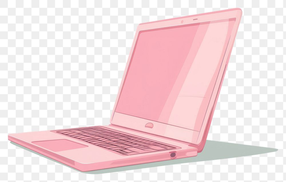 PNG Flat illustration modern laptop computer white background portability convenience.