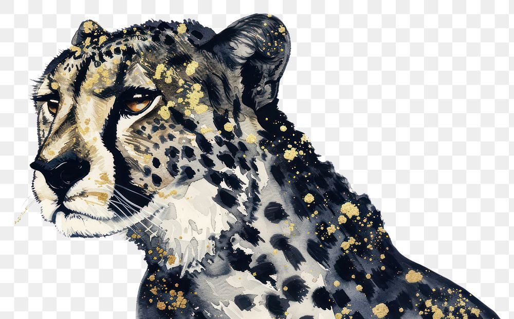 PNG Cute cheetah wildlife wedding panther