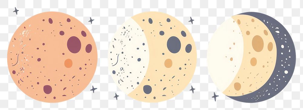 PNG Moon phase flat illustration astronomy outdoors bathroom.
