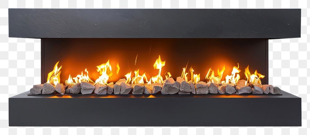 PNG Modern fireplace hearth white background architecture.