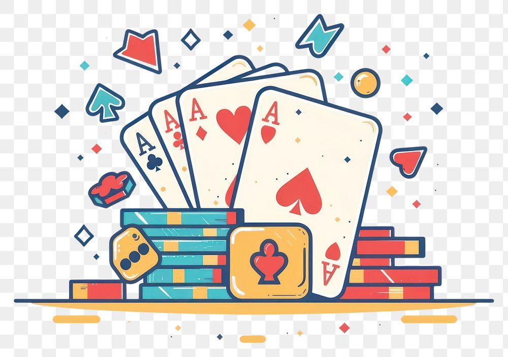 PNG Poker card flat illustration gambling game first aid.