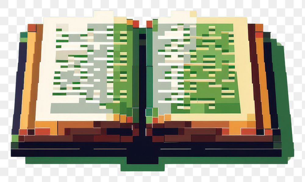 PNG Book cut pixel art qr code.