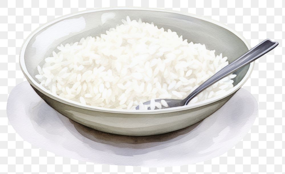 PNG Rice on the plate produce cutlery grain.