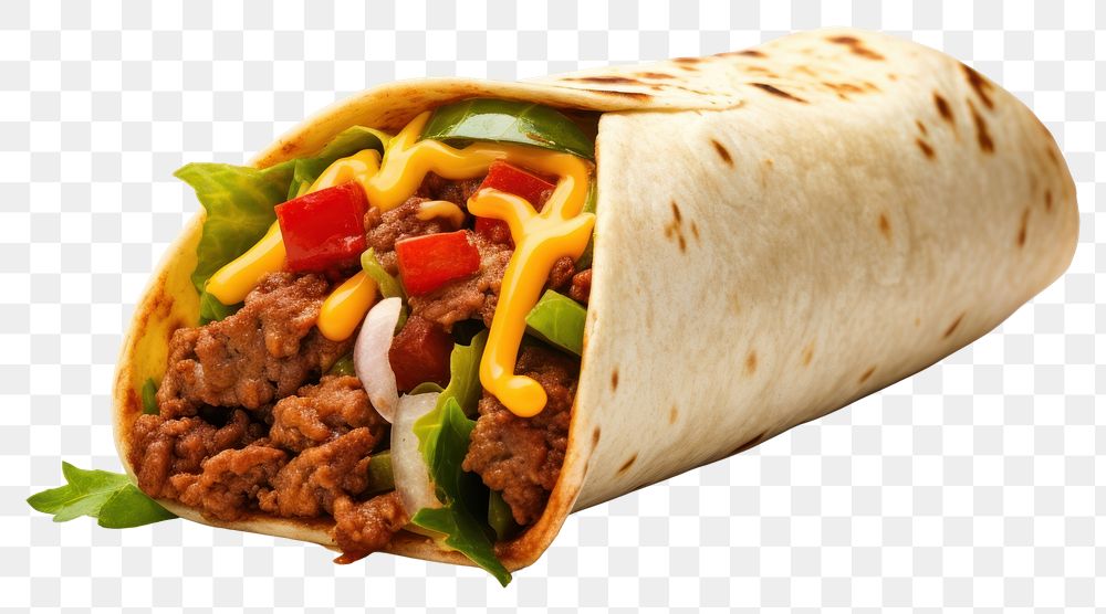 PNG Taco burrito food sandwich wrap.
