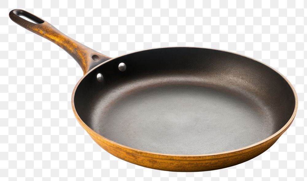 PNG Frying pan frying wok white background.