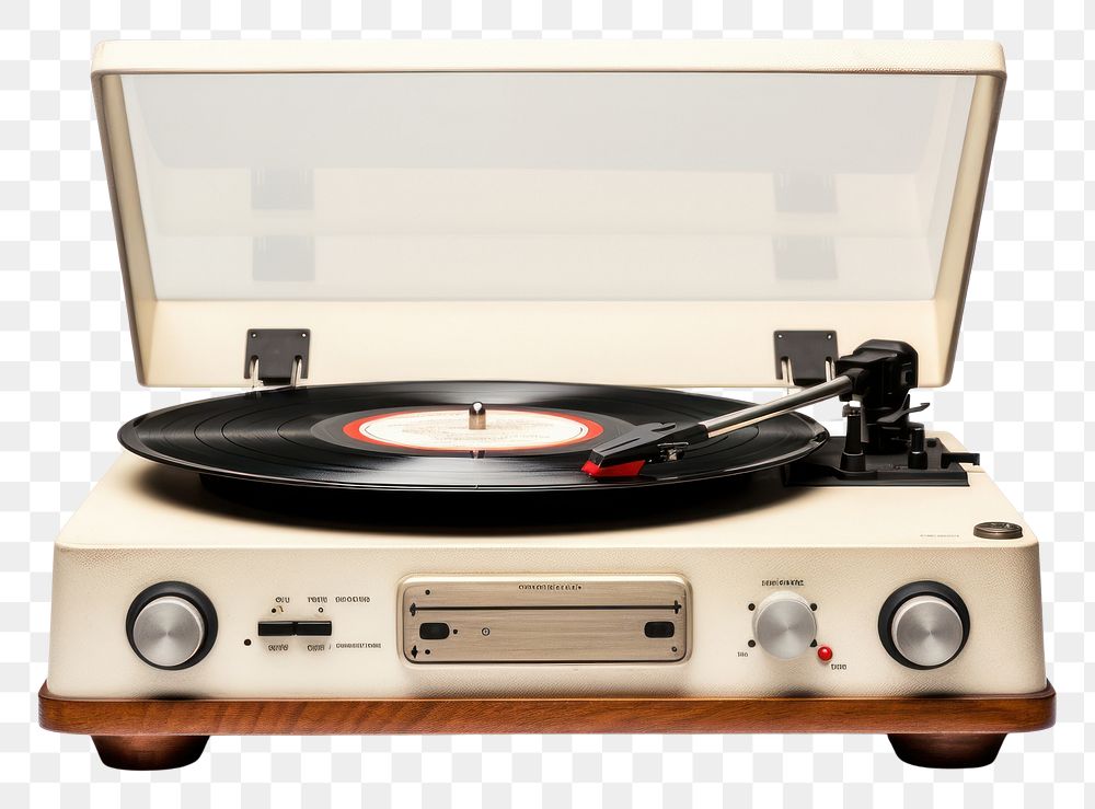 PNG A vintage turntable electronics white background gramophone