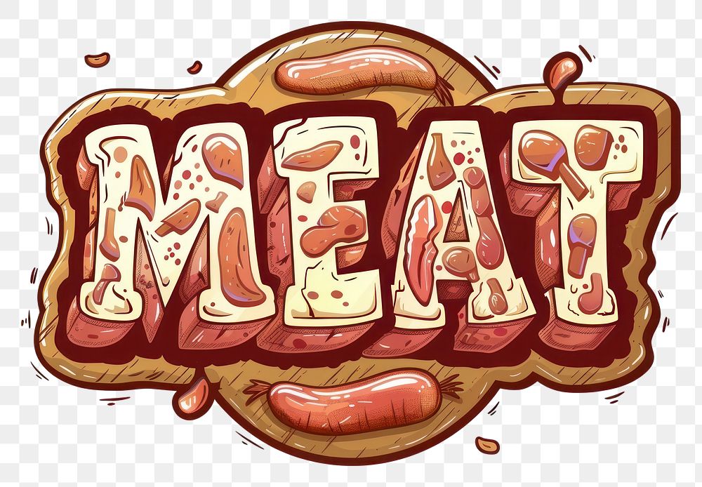 PNG Logo of Butcher meat shop ketchup food hot dog.