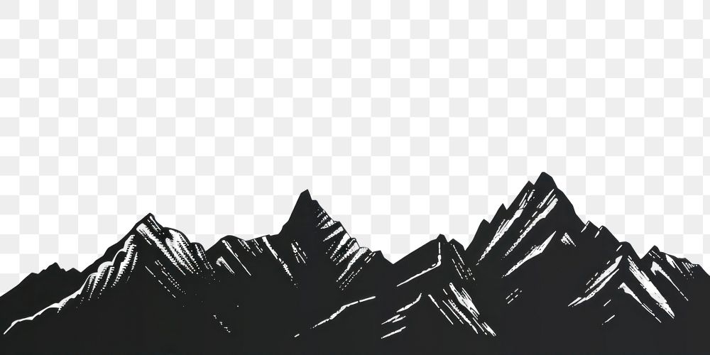 PNG Mountain range silhouette mountain outdoors mountain range