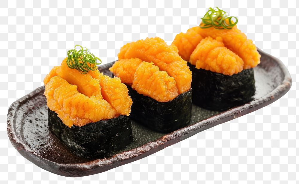 PNG Uni sushi dish produce grain.
