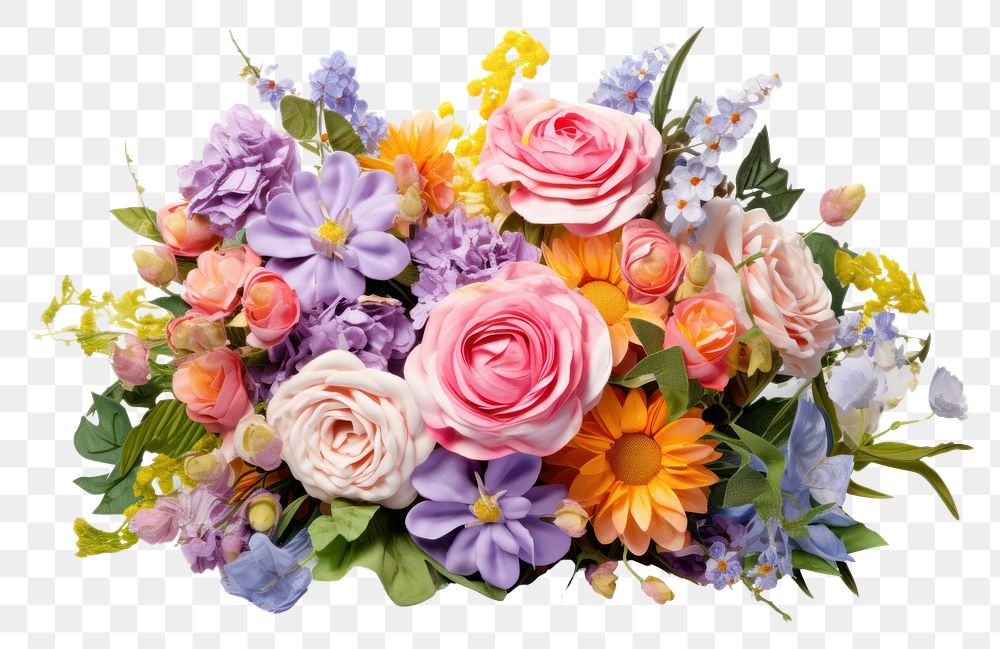 PNG Flower bouquet graphics blossom pattern.