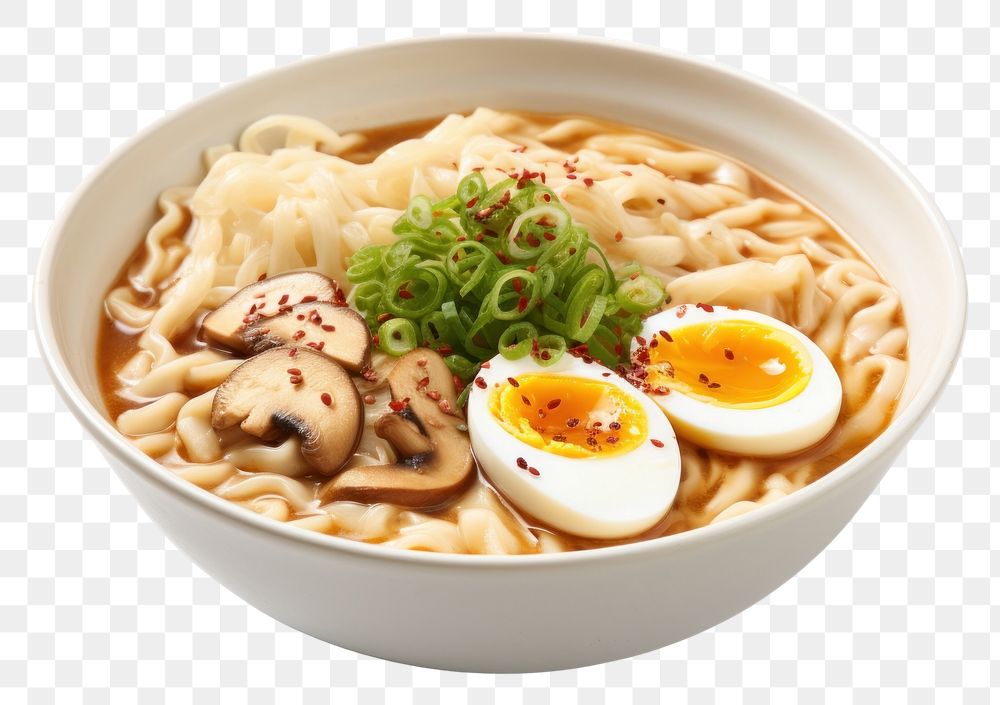 PNG Udon ramen dish food meal.