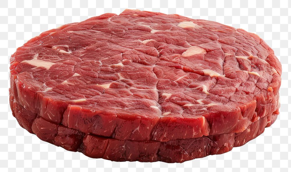 PNG Raw burger meat steak food beef.