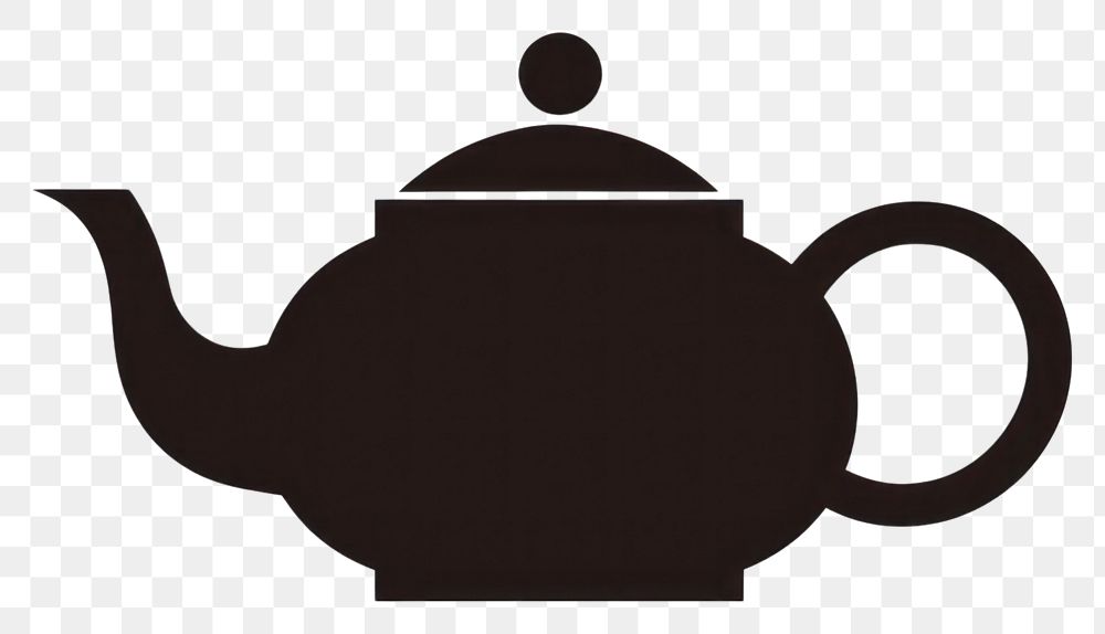PNG Teapot Silhouette clip art white background refreshment tableware.