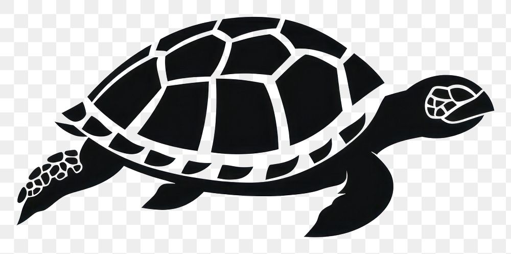 PNG Turtle silhouette clip art reptile animal white background.