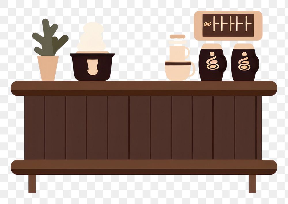 PNG Flat design coffee bar furniture table architecture.