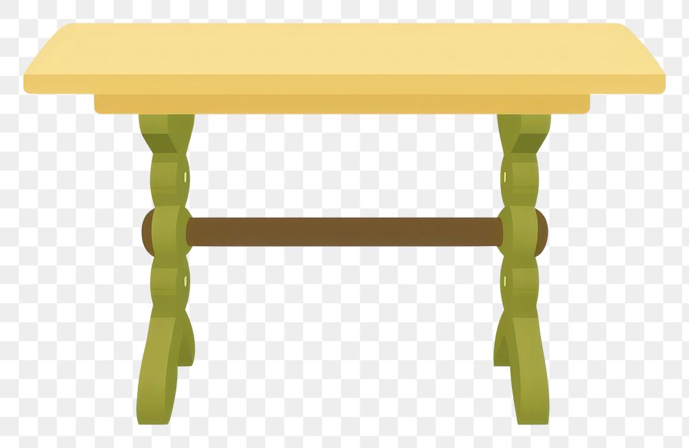 PNG Flat design a table furniture bench white background.