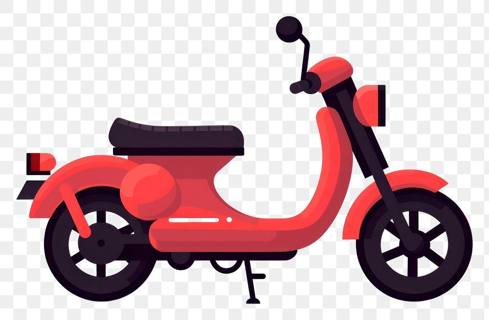 PNG Flat design motorcycle vehicle scooter moped.