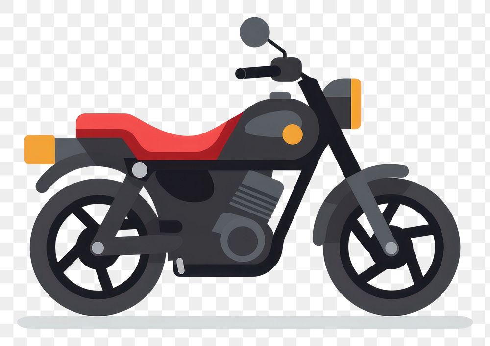 PNG Flat design motorcycle vehicle moped white background.