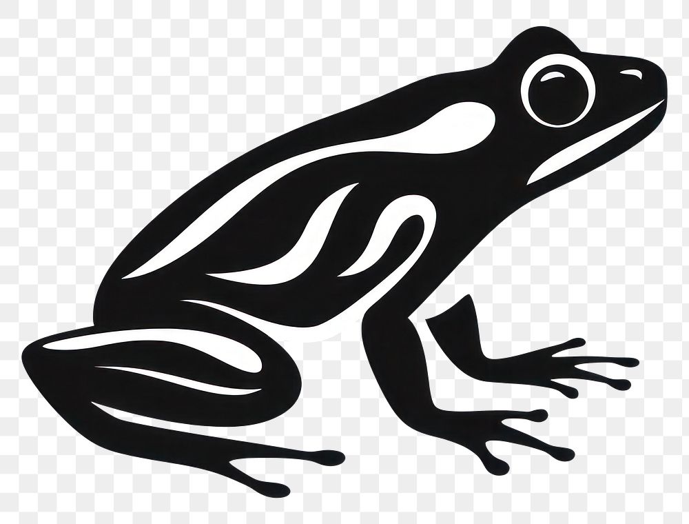 PNG Frog silhouette clip art amphibian wildlife animal.