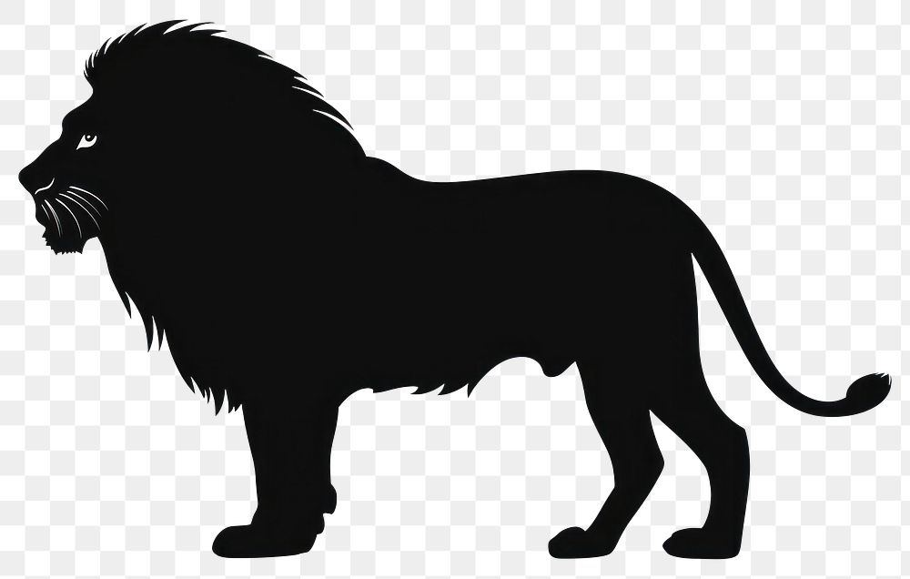 PNG Lion Silhouette clip art silhouette mammal animal.
