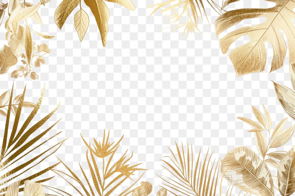 PNG Gold Ink jungle border | Premium PNG - rawpixel