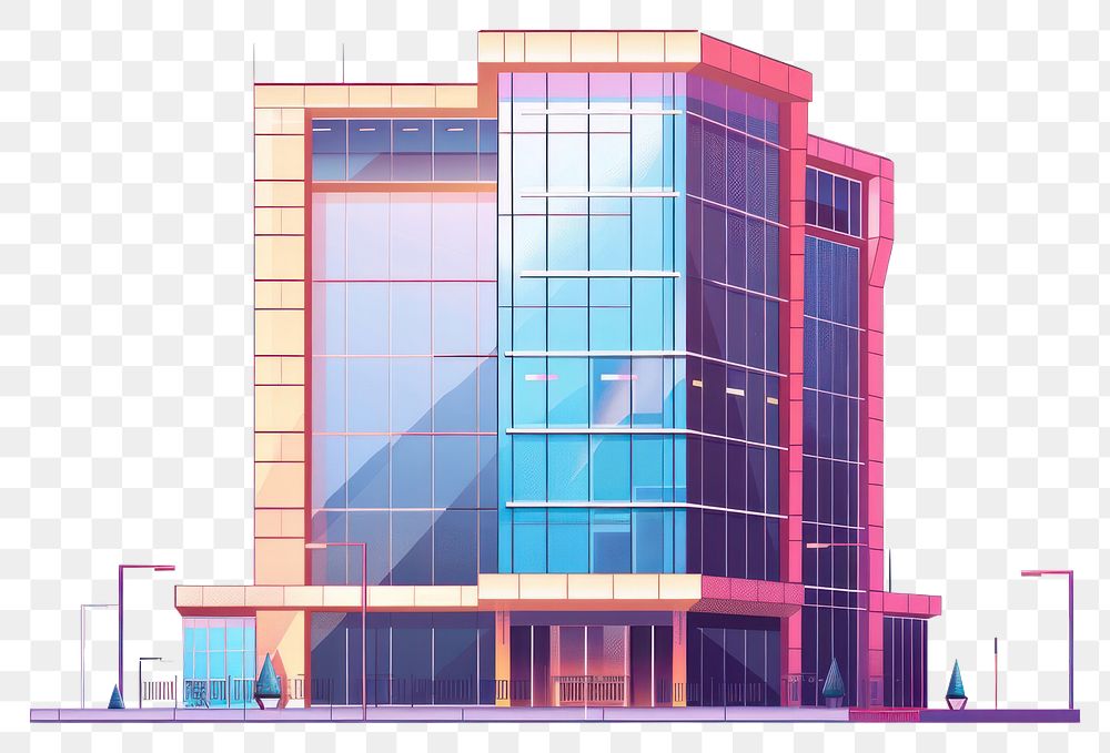 PNG Office building architecture diagram city.