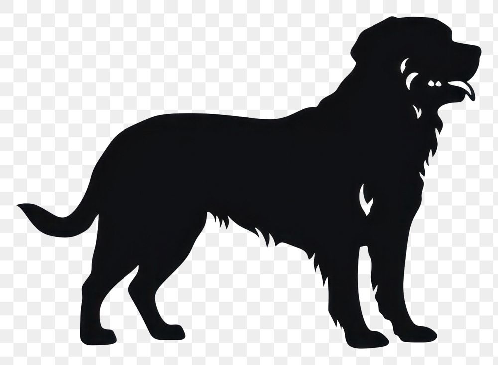 PNG Rottweiler silhouette clip art animal mammal dog.