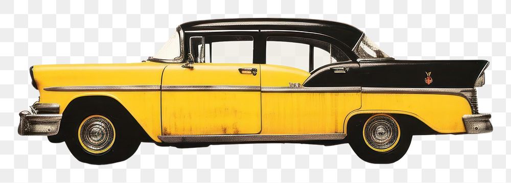 PNG Silkscreen of a taxi vehicle car white background.