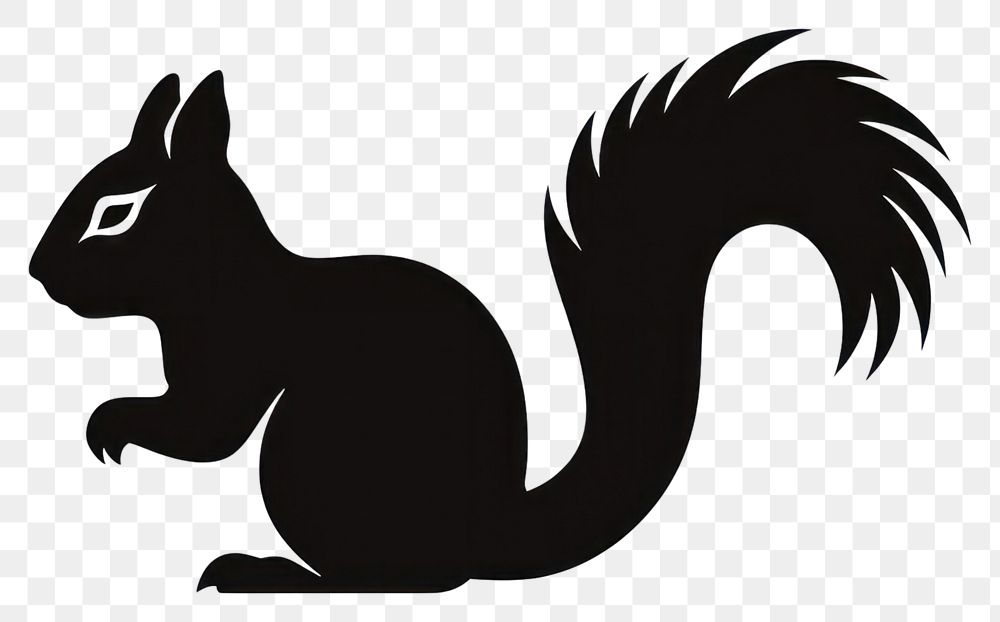 PNG Squirrel silhouette clip art animal rodent mammal.