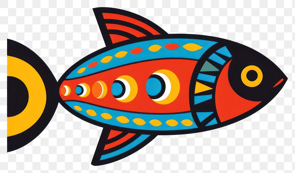 PNG  Vector fish impressionism animal white background .