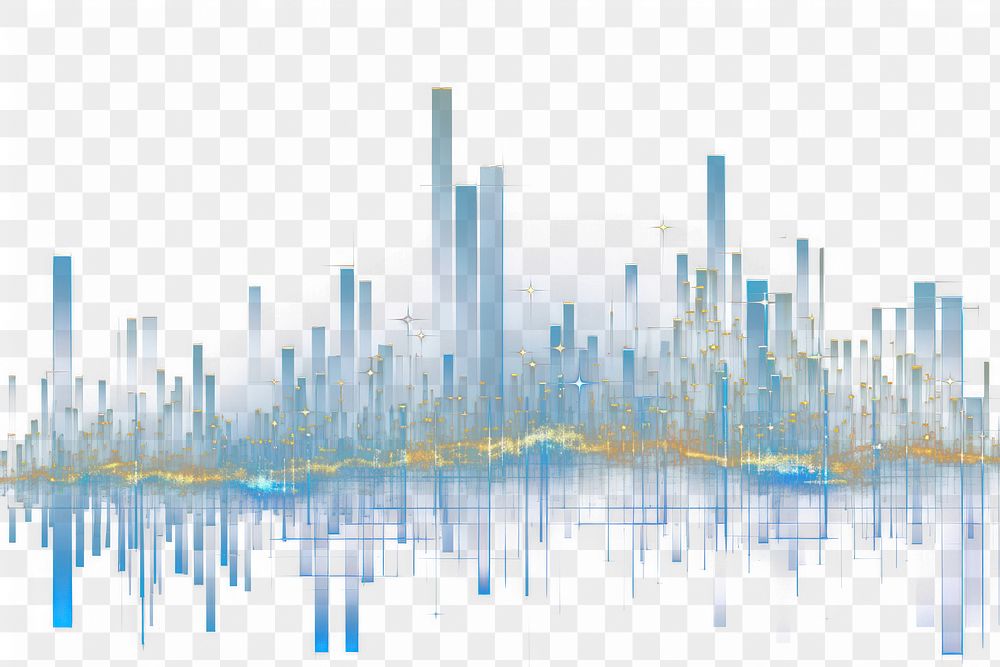 Abstract data graph with charts city cityscape outdoors.