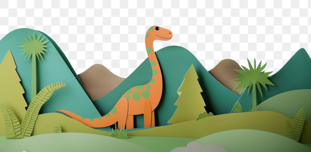 PNG  Dinosuar art cartoon representation.