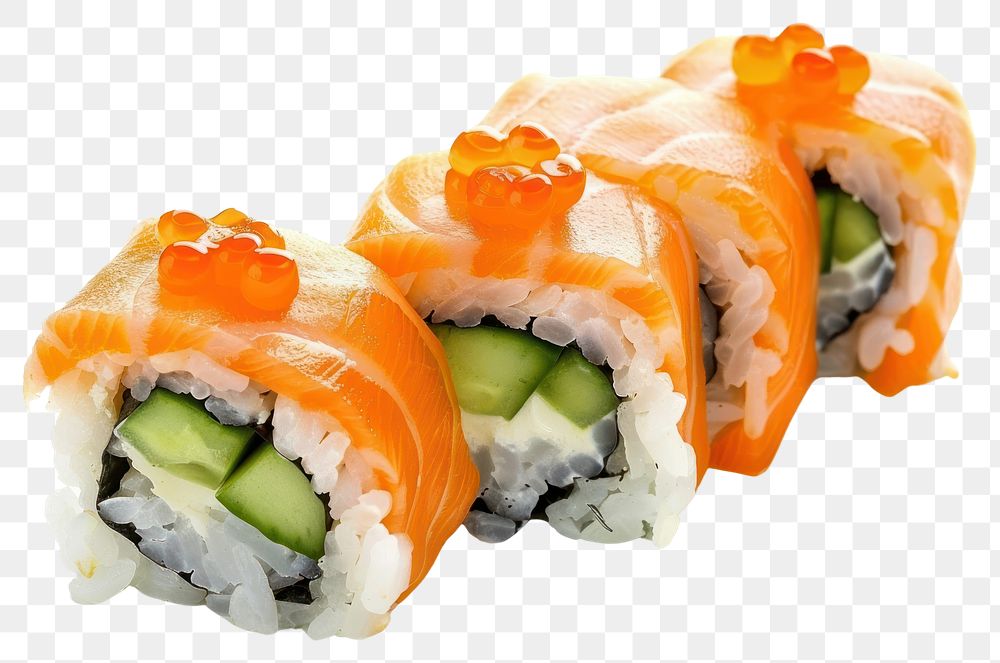 PNG California roll sushi food rice meal.
