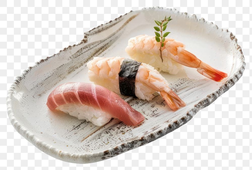 PNG Ebi nigiri sushi dish food meat.