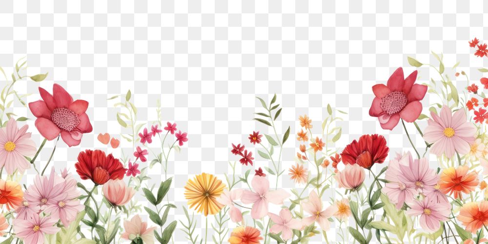 PNG  Floral border backgrounds outdoors pattern.