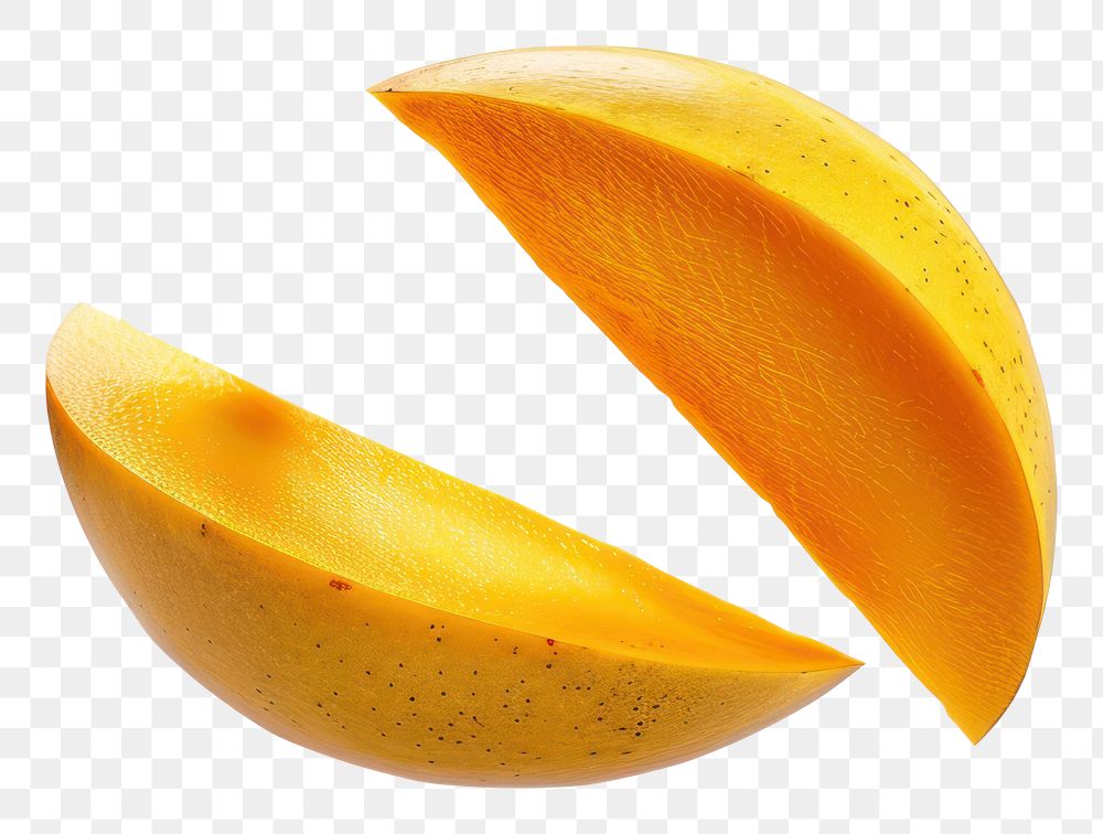 PNG Mangos halved fruit food white background freshness