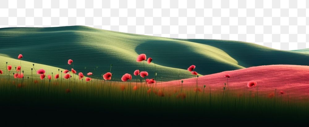PNG Photo of a poppy forest landscape outdoors nature.