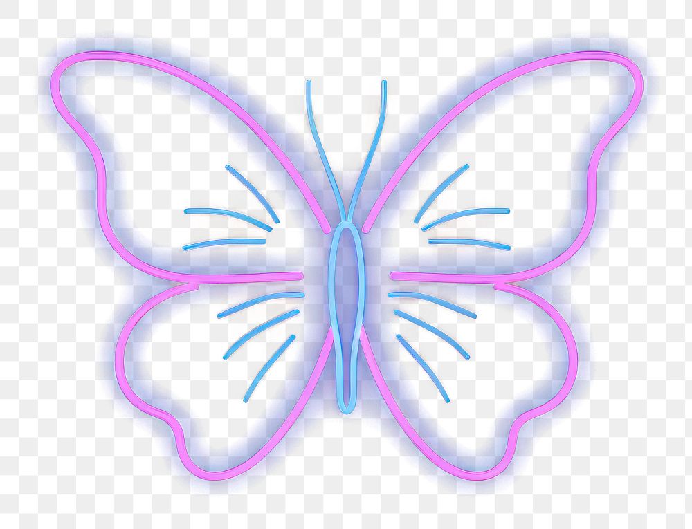PNG Butterfly icon neon nature night.