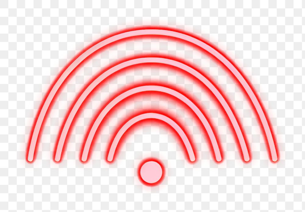 PNG Wifi icon light night line.