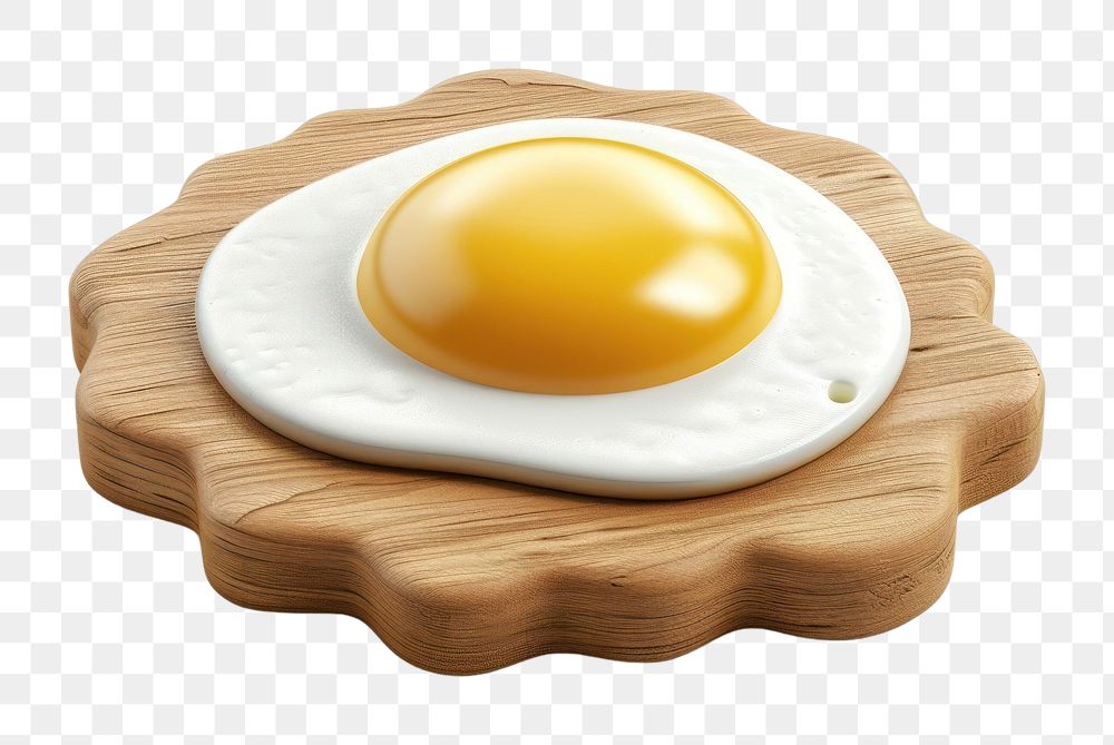 PNG Fried egg toy plate food.