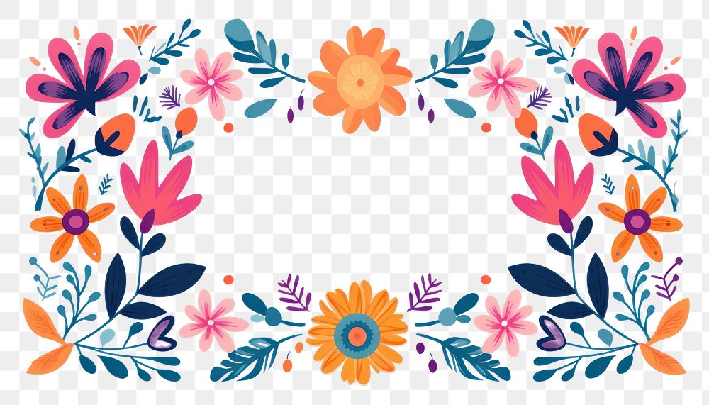 PNG  Vector flower frame impressionism art asteraceae graphics.