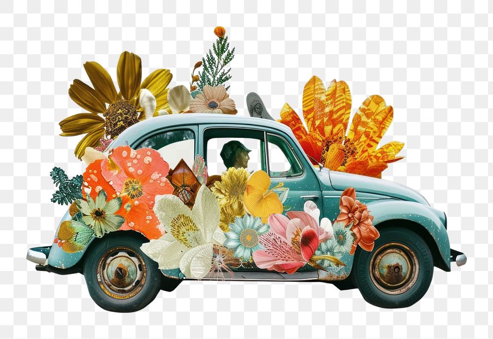 PNG Person driving in car flower person transportation.