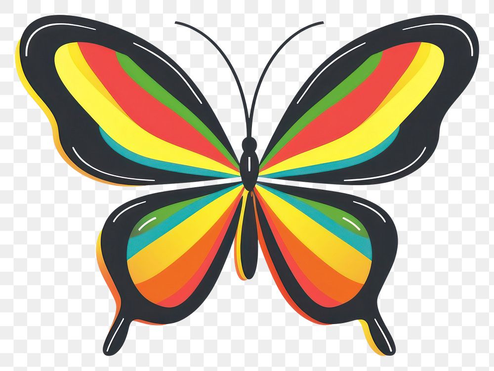 PNG  Minimalist symmetrical butterfly art graphics animal.