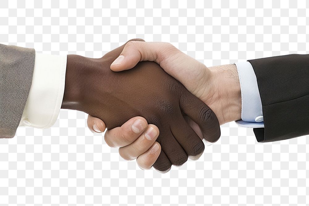 PNG Handshake Between Multi Ethnic handshake person human.