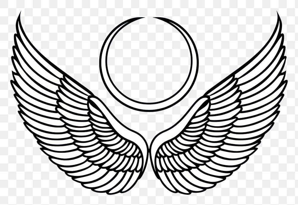 PNG PNG  Surreal aesthetic wings logo emblem symbol animal.