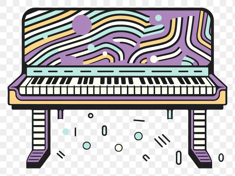 PNG A vector graphic of keyboard piano musical instrument upright piano.
